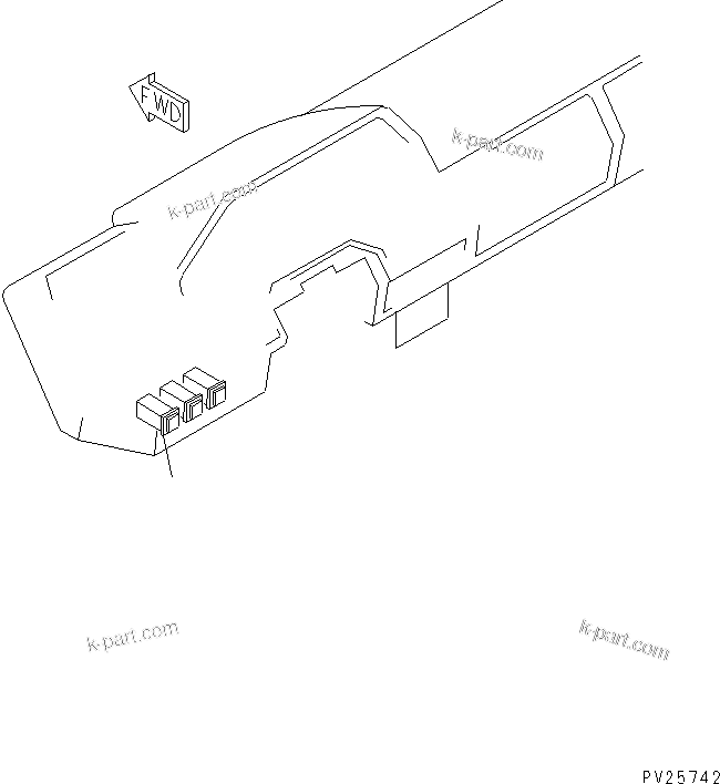 Komatsu parts book diagram for HD985-5 S/N 1021-UP: FLOOR (EXHAUST BRAKE SWITCH)