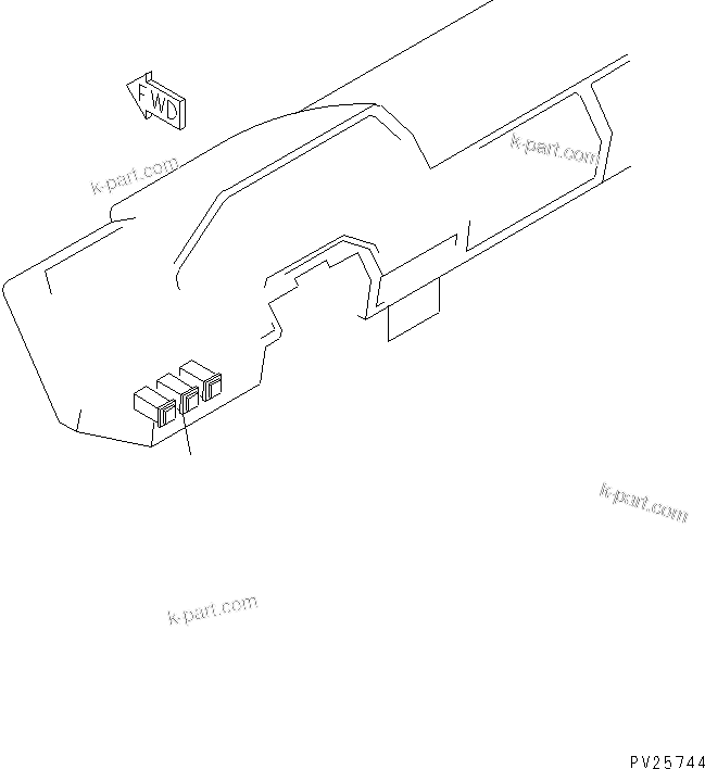 Komatsu parts book diagram for HD985-5 S/N 1021-UP: FLOOR (FRONT BRAKE OFF SWITCH)