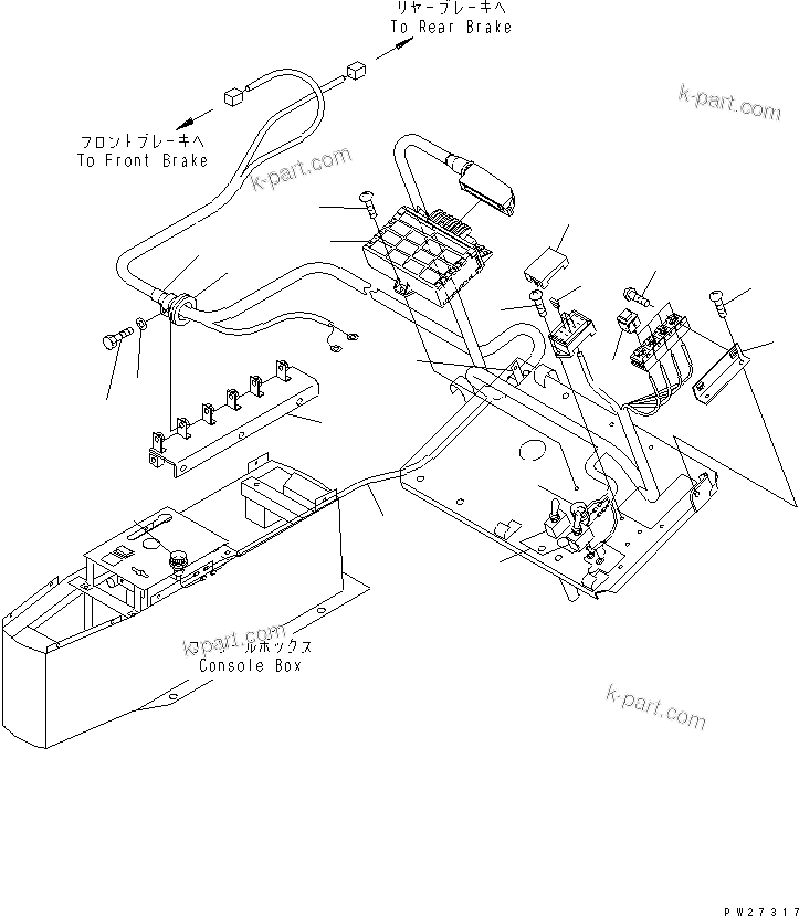 Komatsu parts book diagram for HD985-5 S/N 1021-UP: FLOOR (ABS / ASR CONTROLLER)