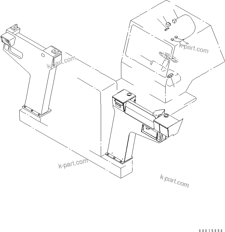 Komatsu parts book diagram for HD985-5 S/N 1021-UP: FLOOR (FOG LAMP SWITCH)