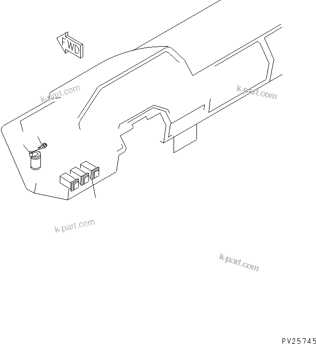 Komatsu parts book diagram for HD985-5 S/N 1021-UP: FLOOR (FLASHER) (HAZZERD LAMP)