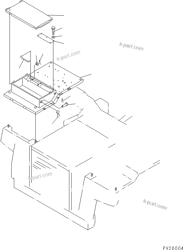 Komatsu parts book diagram for HD985-5 S/N 1021-UP: PLATFORM  (1/4)
