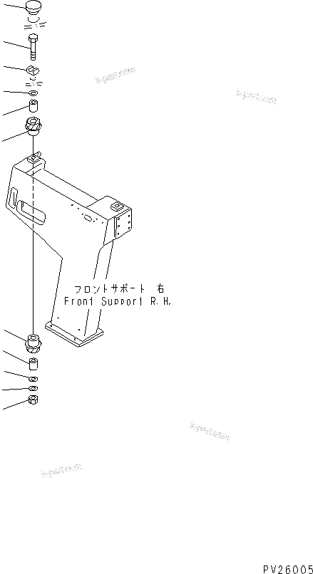 Komatsu parts book diagram for HD985-5 S/N 1021-UP: PLATFORM  (2/4)