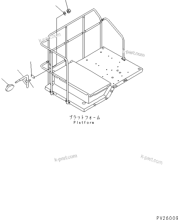 Komatsu parts book diagram for HD985-5 S/N 1021-UP: UNDER MIRROR