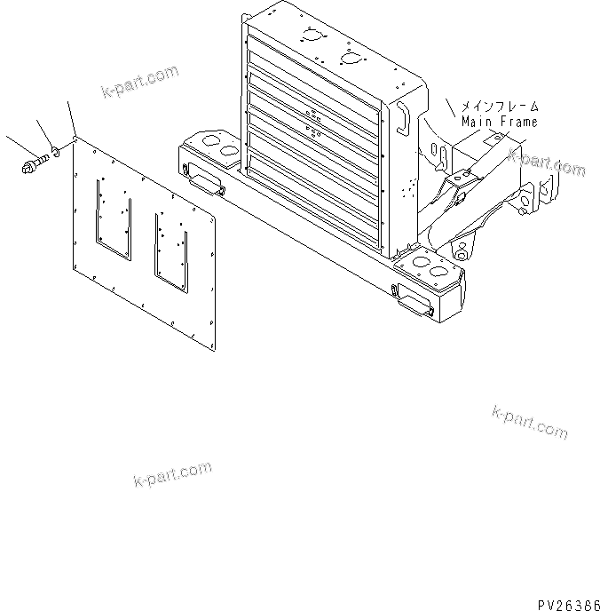 Komatsu parts book diagram for HD985-5 S/N 1021-UP: RADIATOR CURTAIN