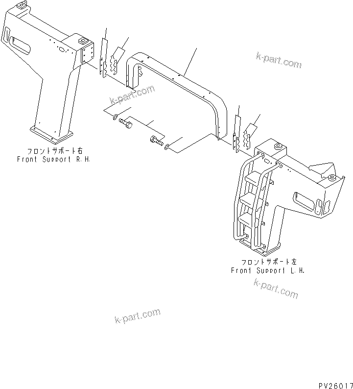 Komatsu parts book diagram for HD985-5 S/N 1021-UP: HOOD (2/2)