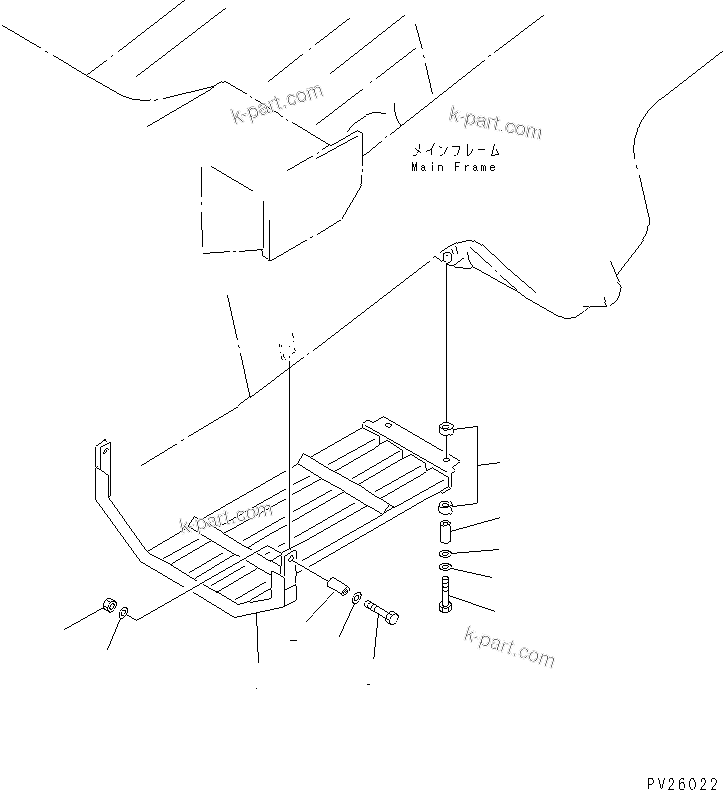 Komatsu parts book diagram for HD985-5 S/N 1021-UP: TRANSMISSION UNDER GUARD