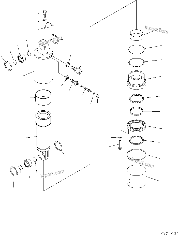 Komatsu parts book diagram for HD985-5 S/N 1021-UP: REAR SUSPENSION (PAYLOAD METER) (CARD TYPE)