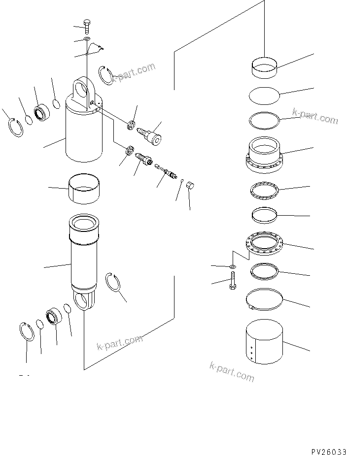 Komatsu parts book diagram for HD985-5 S/N 1021-UP: REAR SUSPENSION (PAYLOAD METER) (PRINT TYPE)