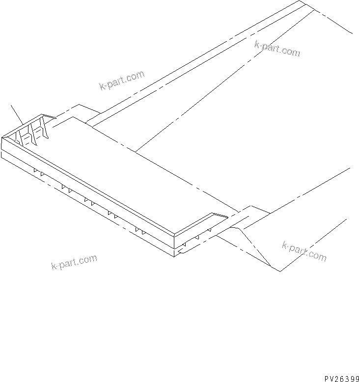 Komatsu parts book diagram for HD985-5 S/N 1021-UP: BODY SPILL GUARD