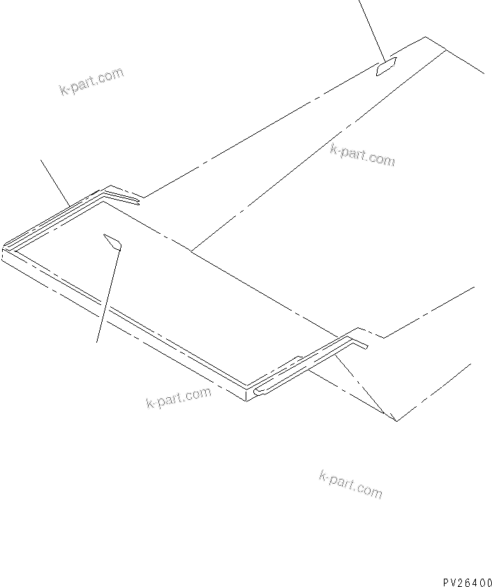 Komatsu parts book diagram for HD985-5 S/N 1021-UP: PLATFORM GUARD (WITH MUFFLER)