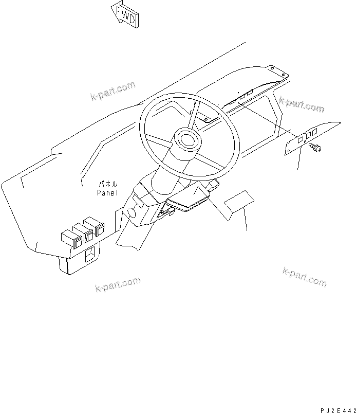 Komatsu parts book diagram for HD985-5 S/N 1021-UP: PLATE (FOR AUTO RETARDER) (JAPANESE)