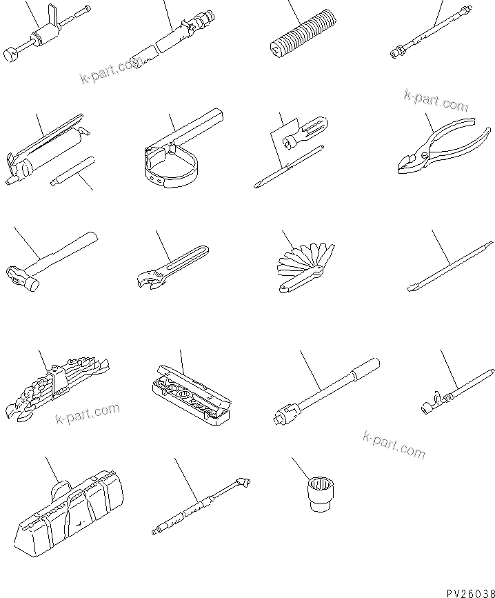Komatsu parts book diagram for HD985-5 S/N 1021-UP: TOOL