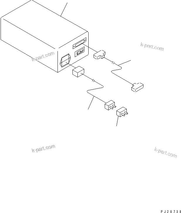 Komatsu parts book diagram for HD985-5 S/N 1021-UP: CARD READER (PLM) (FOR 100-120V)