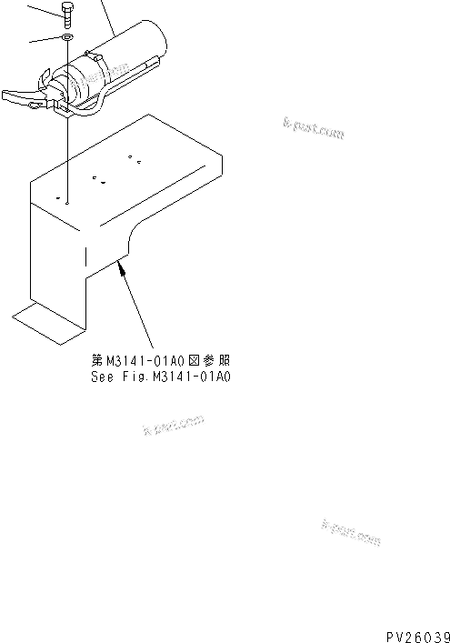 Komatsu parts book diagram for HD985-5 S/N 1021-UP: FIRE EXTINGUISHER (JAPANESE)