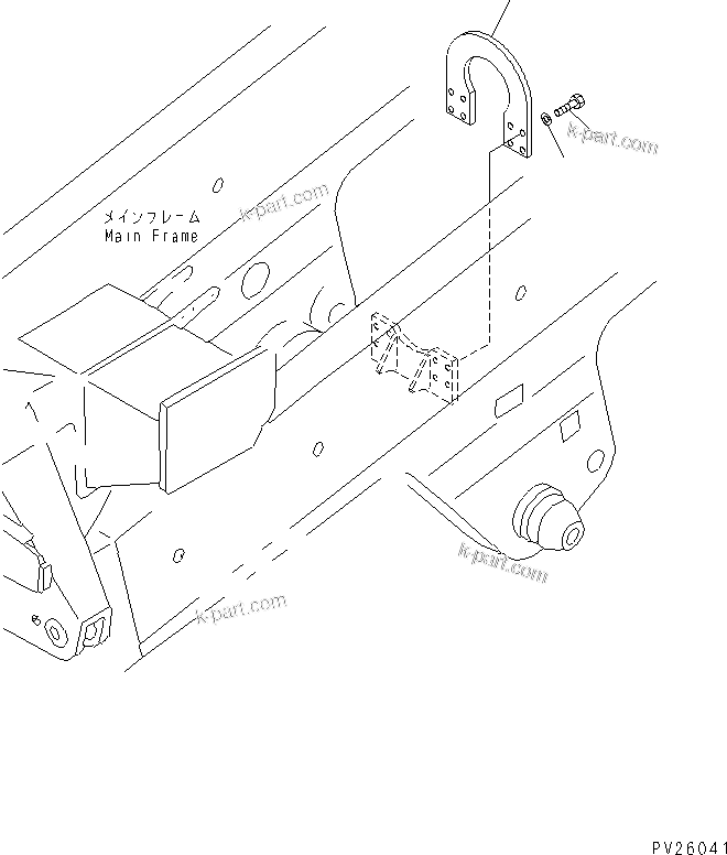 Komatsu parts book diagram for HD985-5 S/N 1021-UP: REAR PROPELLER SHAFT GUARD