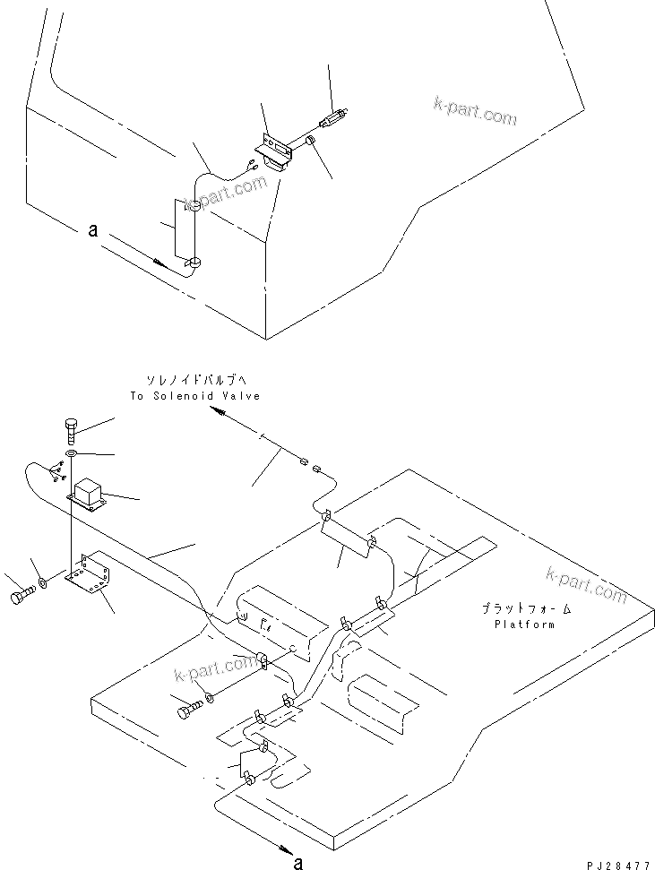 Komatsu parts book diagram for HD985-5 S/N 1021-UP: LINCOLN AUTO GREASE (CAB)