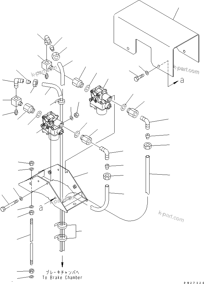 Komatsu parts book diagram for HD985-5 S/N 1021-UP: ABS CHASSIS (1/5)