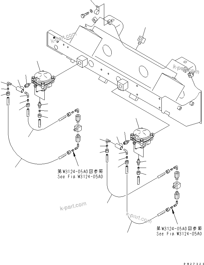 Komatsu parts book diagram for HD985-5 S/N 1021-UP: ABS CHASSIS (4/5)