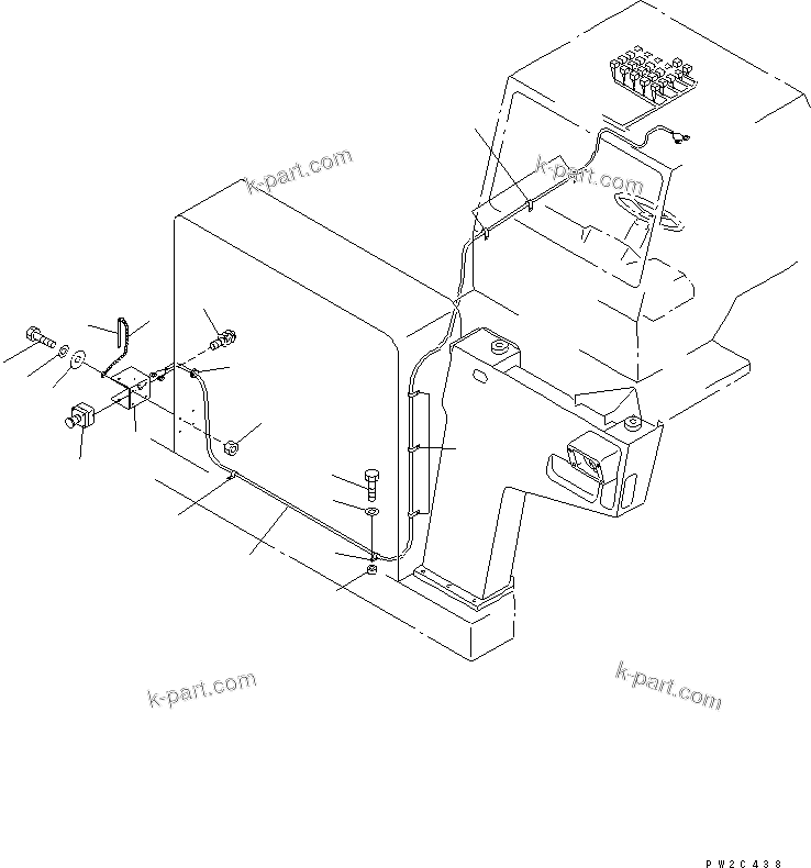 Komatsu parts book diagram for HD985-5 S/N 1021-UP: ENGINE EMARGENCY SHUT