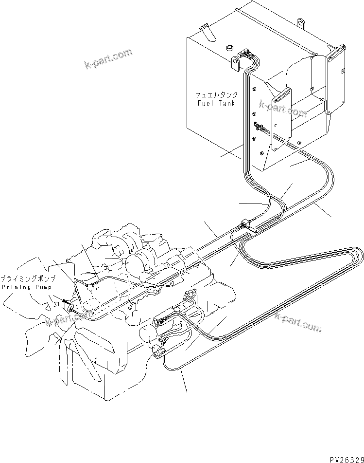 Komatsu parts book diagram for HD985-5 S/N 1021-UP: PERIODICAL REPLACEMENT CRITICAL PARTS (FUEL HOSE) (2/2) (ELECTRONIC GOVERNOR SPEC.)