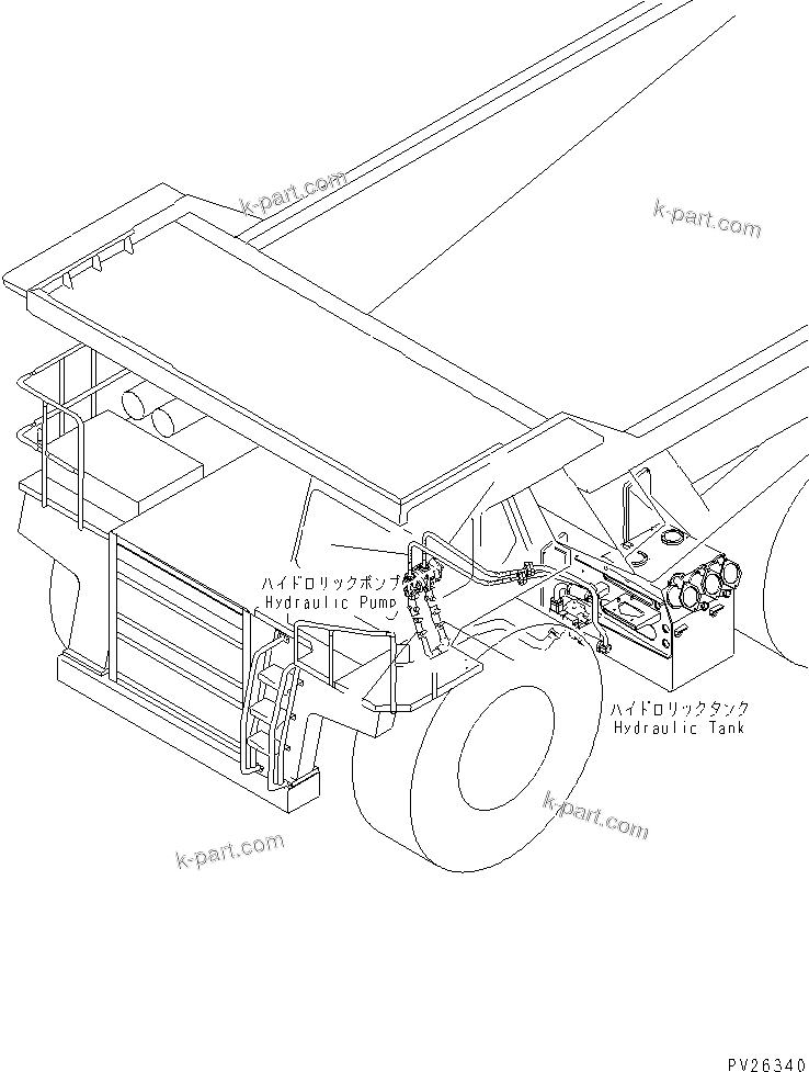Komatsu parts book diagram for HD985-5 S/N 1021-UP: PERIODICAL REPLACEMENT CRITICAL PARTS (HYDRAULIC PIPING HOSE)