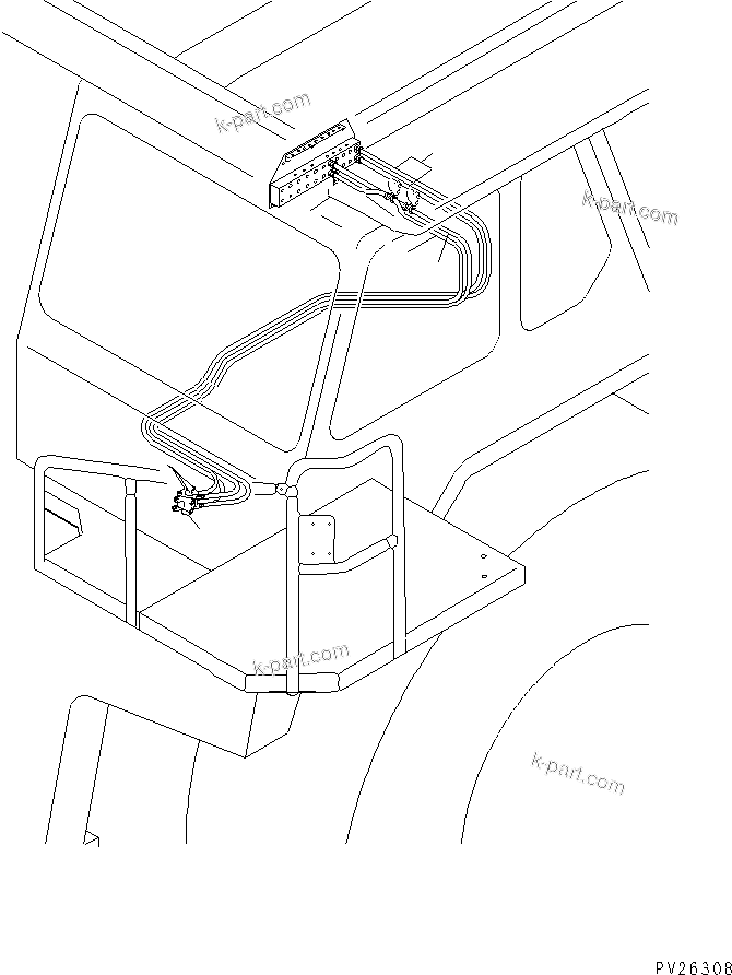 Komatsu parts book diagram for HD985-5 S/N 1021-UP: PERIODICAL REPLACEMENT CRITICAL PARTS (TREADLE VALVE AND RELATED HOSE)