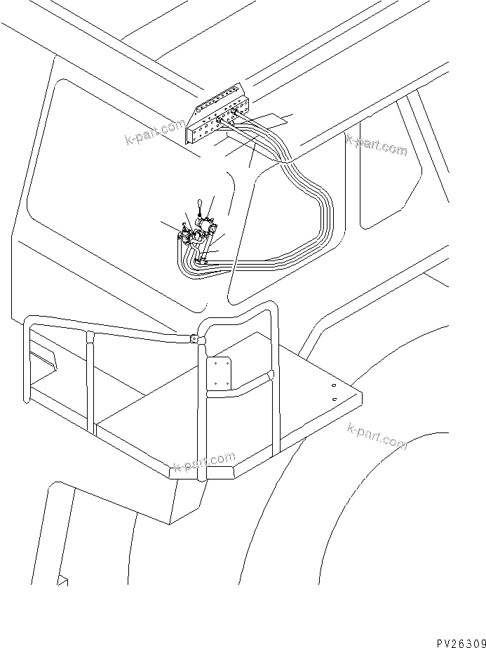 Komatsu parts book diagram for HD985-5 S/N 1021-UP: PERIODICAL REPLACEMENT CRITICAL PARTS (PARKING VALVE AND RELATED HOSE)