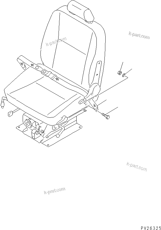 Komatsu parts book diagram for HD985-5 S/N 1021-UP: SEAT BELT