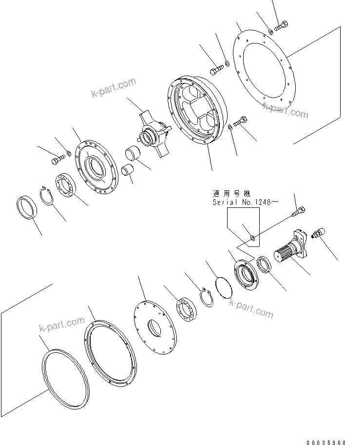 Komatsu parts book diagram for HM300-1 S/N 1001-UP: DAMPER