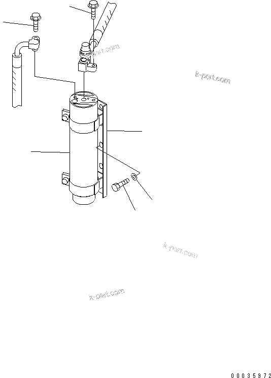 Komatsu parts book diagram for HM300-1 S/N 1001-UP: BATTERY BOX (RECEIVER TANK) (WITH AIR CONDITIONER)(#1173-)