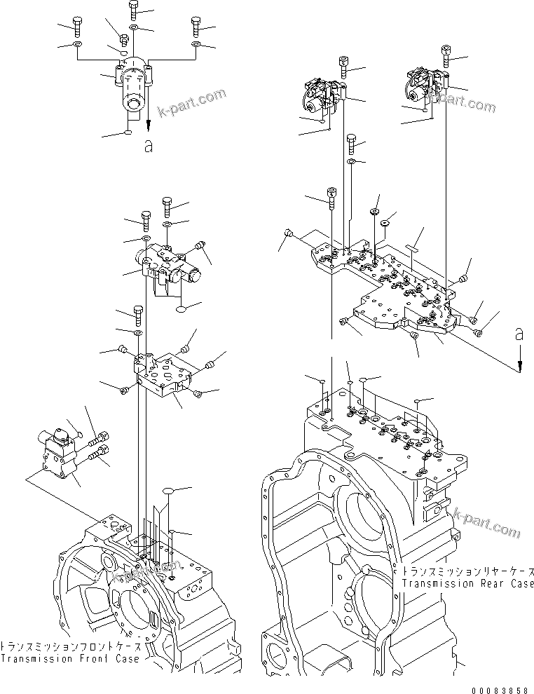 Komatsu parts book diagram for HM300-1 S/N 1001-UP: CONTROL VALVE (COLD SPEC.)(#1626-)