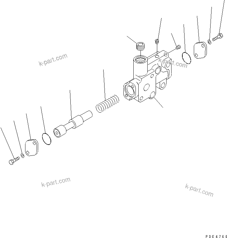 Komatsu parts book diagram for HM300-1 S/N 1001-UP: FLOW VALVE (COLD SPEC.)(#1626-)