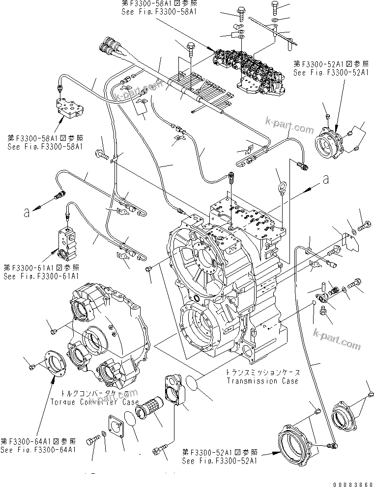 Komatsu parts book diagram for HM300-1 S/N 1001-UP: TRANSMISSION (ACCESSORY) (COLD SPEC.)(#1626-)