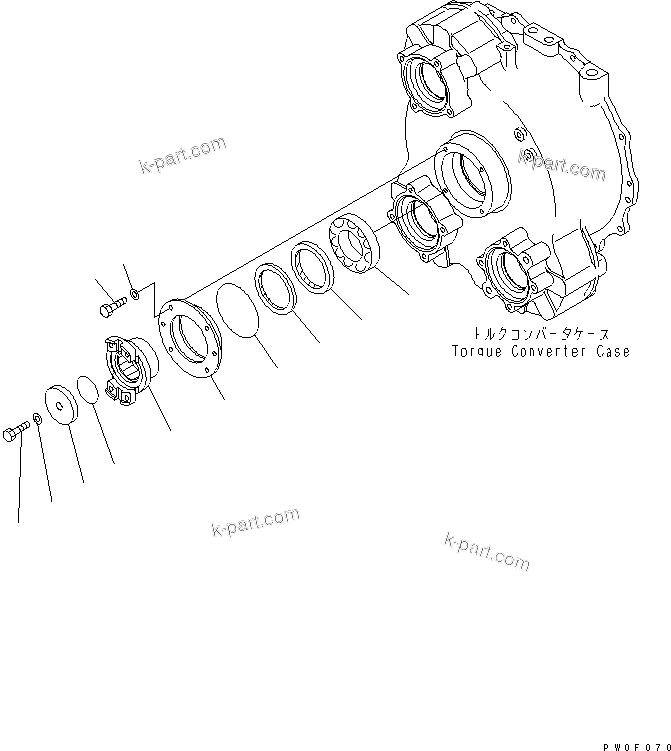 Komatsu parts book diagram for HM300-1 S/N 1001-UP: TRANSMISSION (TORQUE CONVERTER INPUT)