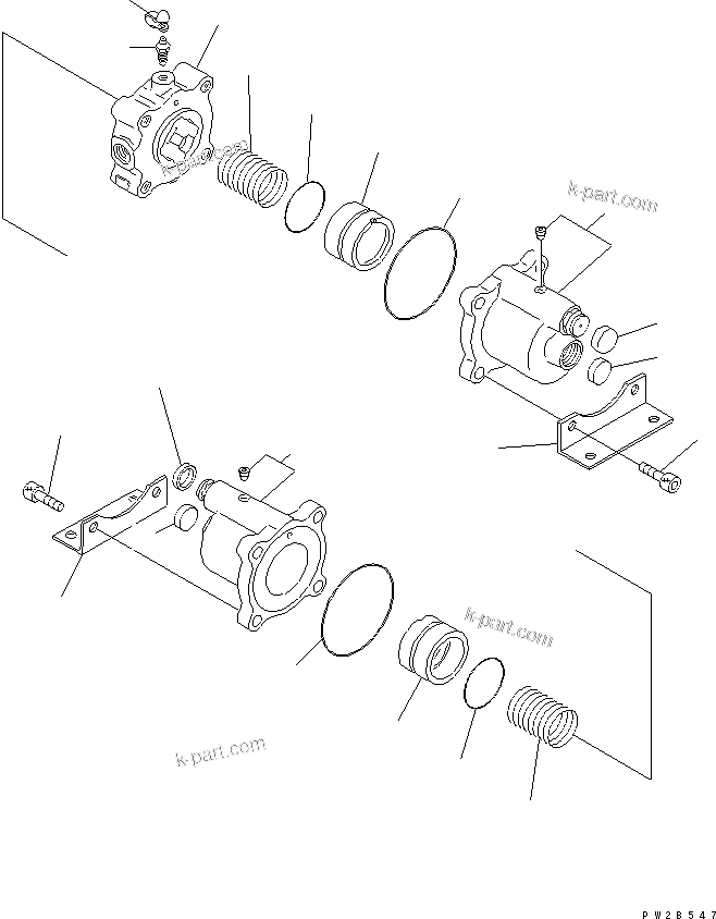Komatsu parts book diagram for HM300-1 S/N 1001-UP: SLACK ADJUSTER (INNER PARTS)
