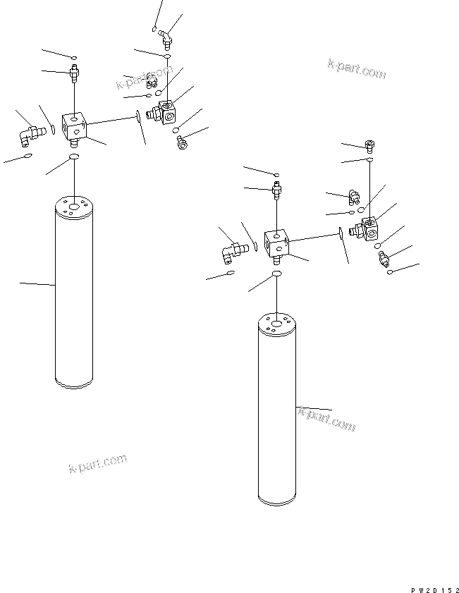 Komatsu parts book diagram for HM300-1 S/N 1001-UP: ACCUMULATOR AND CONNECTING PARTS
