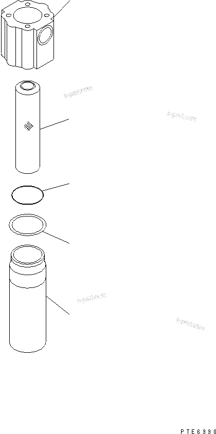 Komatsu parts book diagram for HM300-1 S/N 1001-UP: BRAKE CONTROL EQUIPMENT (FILTER ? INNER PARTS)