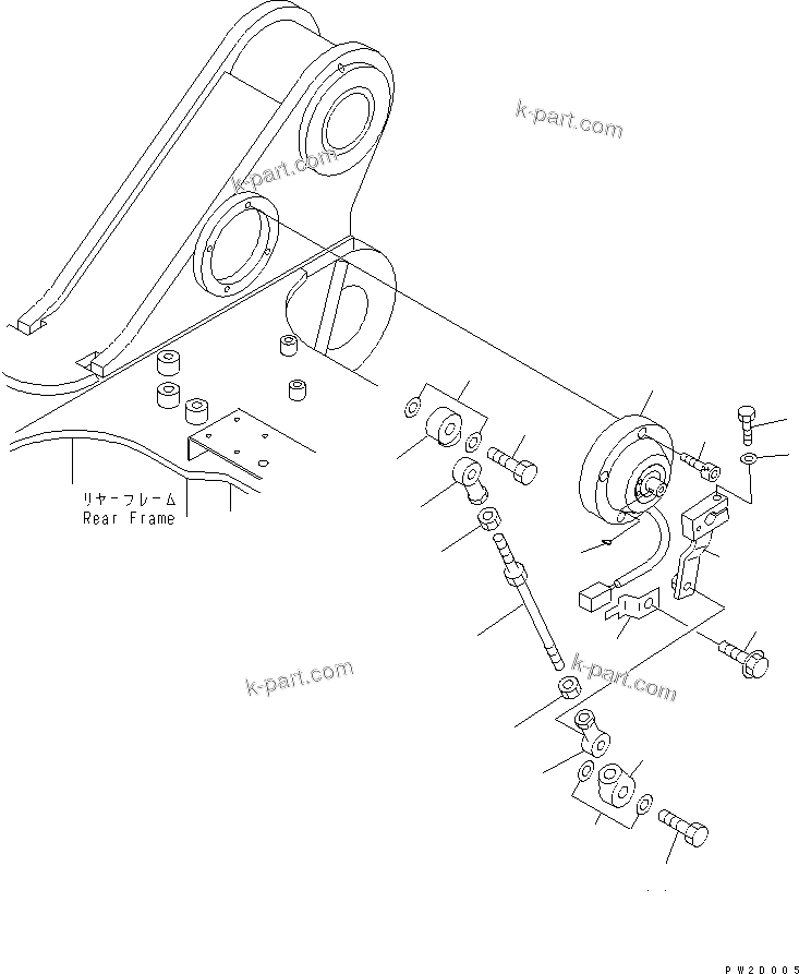 Komatsu parts book diagram for HM300-1 S/N 1001-UP: ANGLE SENSOR AND RELATED PARTS