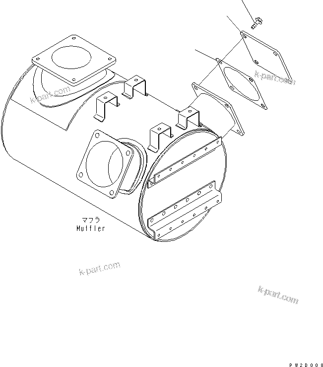 Komatsu parts book diagram for HM300-1 S/N 1001-UP: FENDER SUB ASS'Y (R.H.) (SHUTTER PLATE) (BODY HEATING LESS)(#1173-)