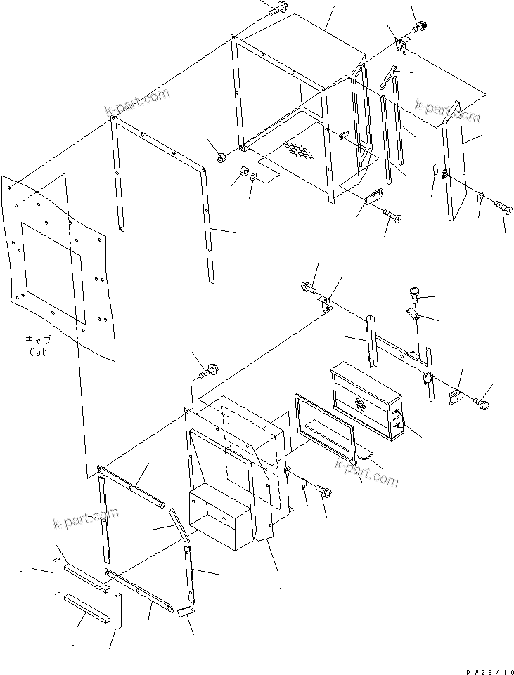 Komatsu parts book diagram for HM300-1 S/N 1001-UP: AIR CONDITIONER (FILTER)(#1001-1015)