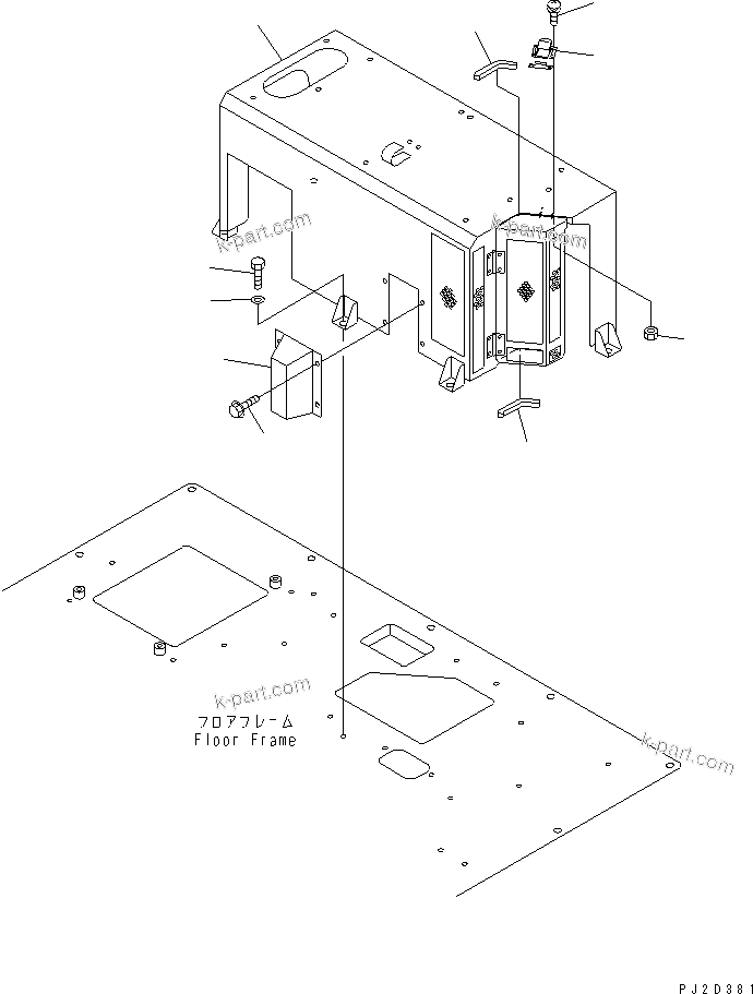 Komatsu parts book diagram for HM300-1 S/N 1001-UP: AIR CONDITIONER (CAR HEATER) (HEATER COVER)