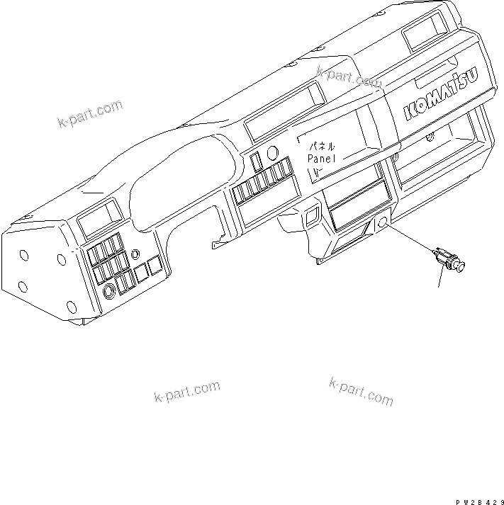 Komatsu parts book diagram for HM300-1 S/N 1001-UP: CIGAR LIGHTER(#1001-1015)