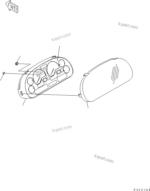 Komatsu parts book diagram for HM300-1 S/N 1001-UP: FLOOR SUB ASS'Y (MONITOR PANEL) (INNER PARTS) (KM/H)(#1016-)