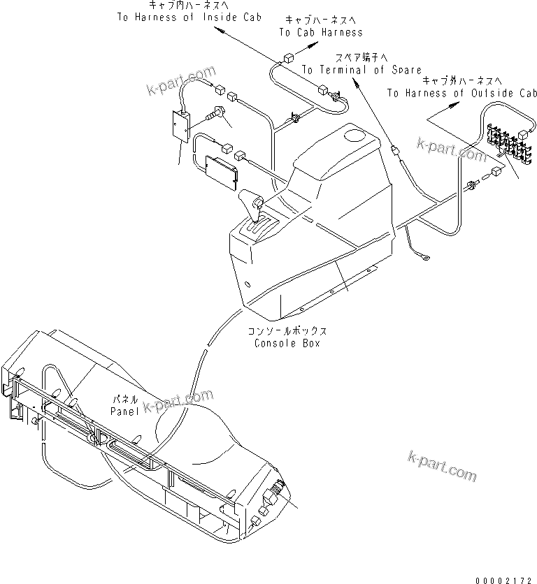 Komatsu parts book diagram for HM300-1 S/N 1001-UP: FLOOR SUB ASS'Y (LADDER LAMP SWITCH)(#1016-)
