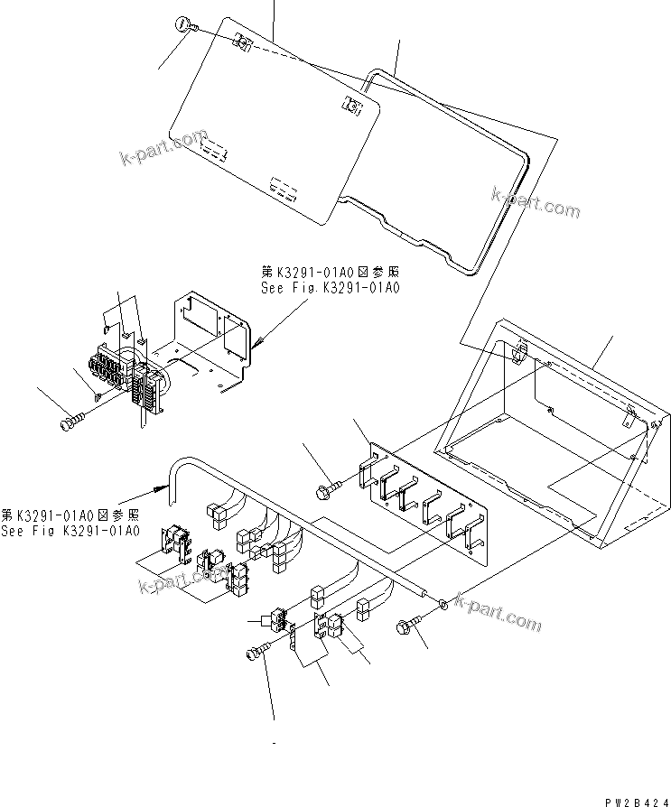 Komatsu parts book diagram for HM300-1 S/N 1001-UP: CAB ELECTRICAL (FUSE AND RELAY)(#1001-1001)