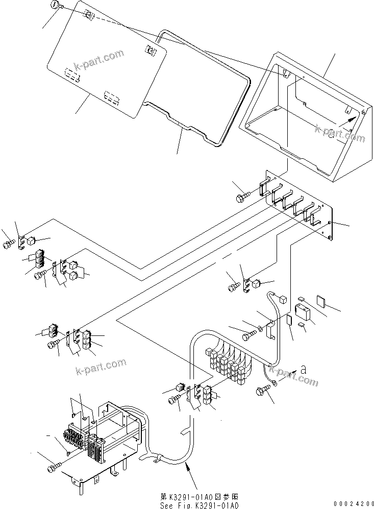 Komatsu parts book diagram for HM300-1 S/N 1001-UP: CAB ELECTRICAL (FUSE AND RELAY)(#1152-)