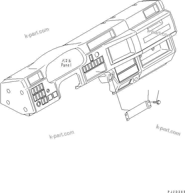 Komatsu parts book diagram for HM300-1 S/N 1001-UP: FLOOR SUB ASS'Y (RADIO LESS)(#1016-)