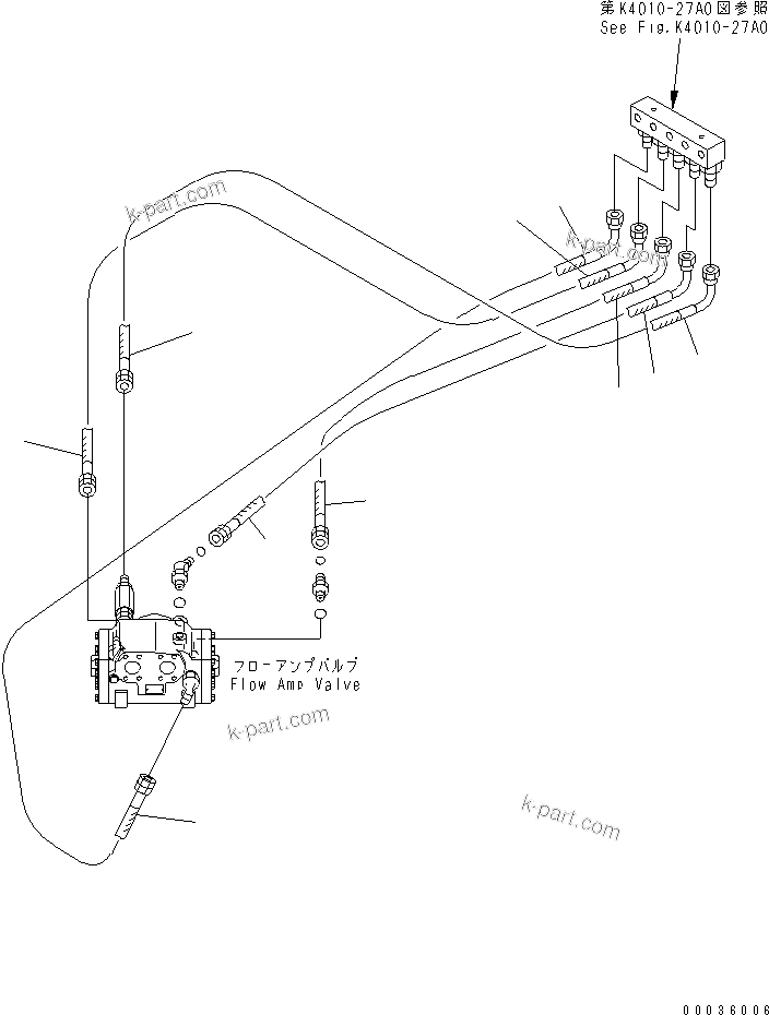 Komatsu parts book diagram for HM300-1 S/N 1001-UP: FLOOR SUB ASS'Y (FLOOR STEERING HOSE)(#1016-)