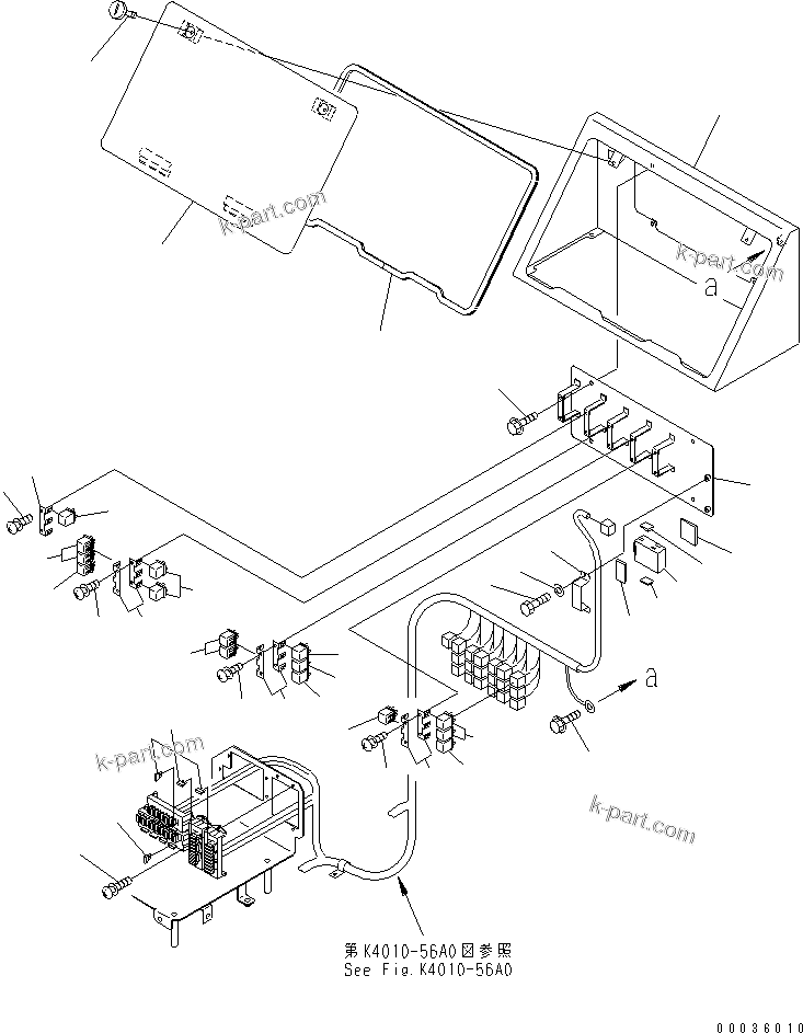 Komatsu parts book diagram for HM300-1 S/N 1001-UP: FLOOR SUB ASS'Y (CAB ELECTRICAL) (FUSE AND RELAY)(#1016-1151)